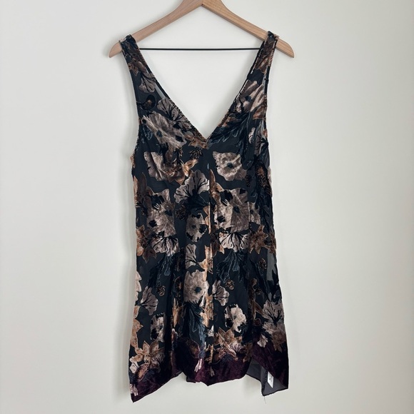 Free People Intimately Velvet Burnout Hanky Hem Slip Dress S - Picture 4 of 10